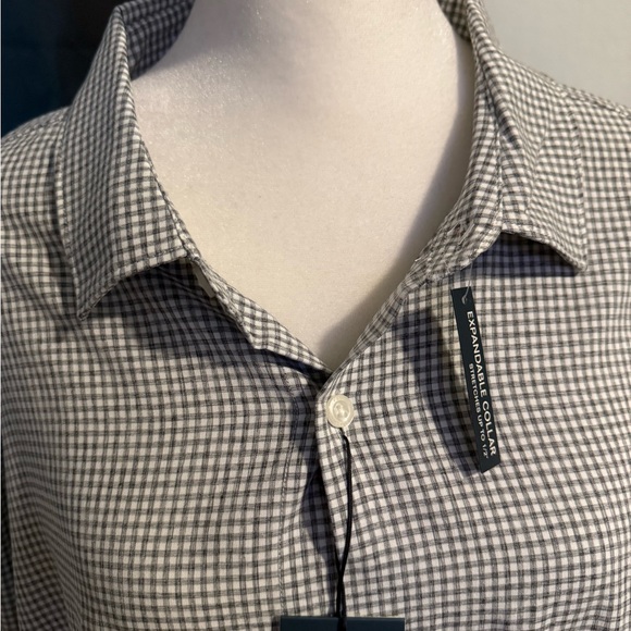 Perry Ellis Black and White Casual Button Down Shirt - Picture 5 of 6
